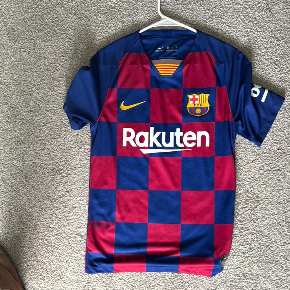 Nike Blue and Red Soccer Jersey